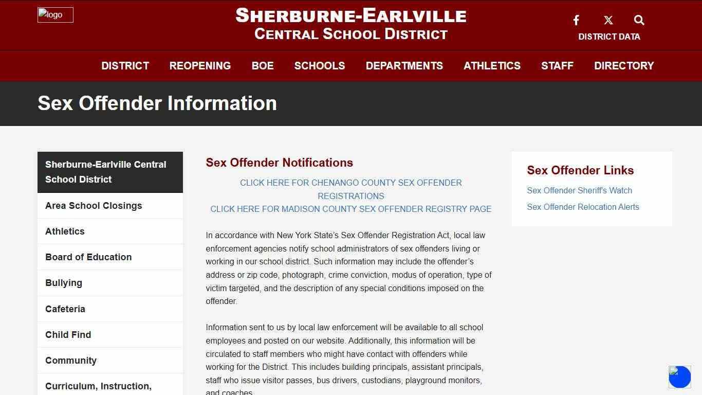 Sex Offender Information